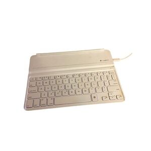 Logitech White Bluetooth Keyboard With Stand - Compact & Portable Design